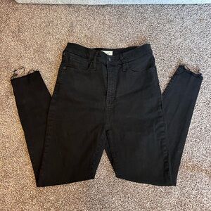 Madewell Black Skinny Jeans High-Waisted Tapered